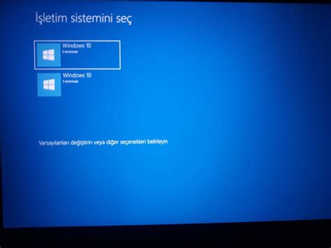 Windows 10 işletim sistemini seç